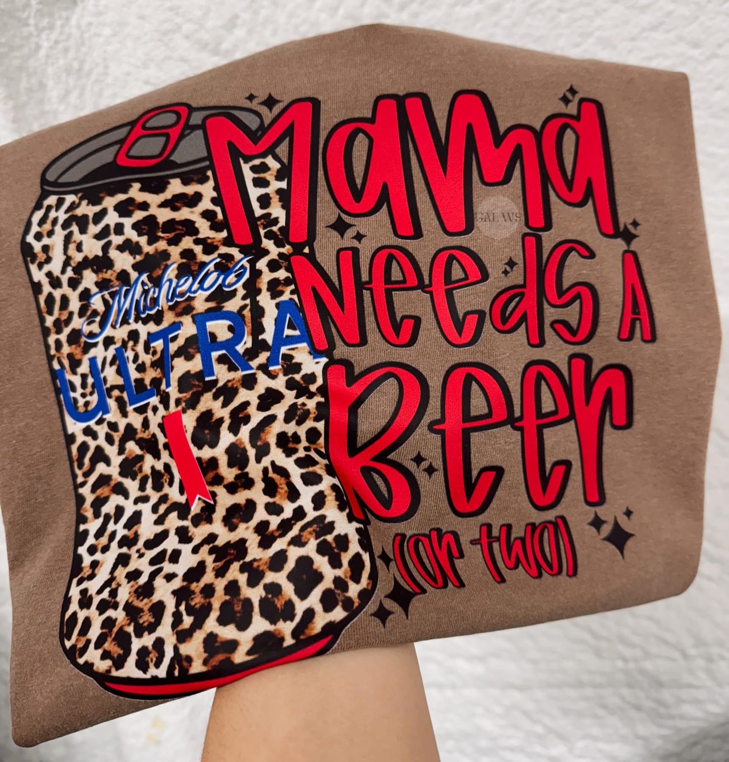Mama Needs a Beer Cheetah Michelob Ultra Tee