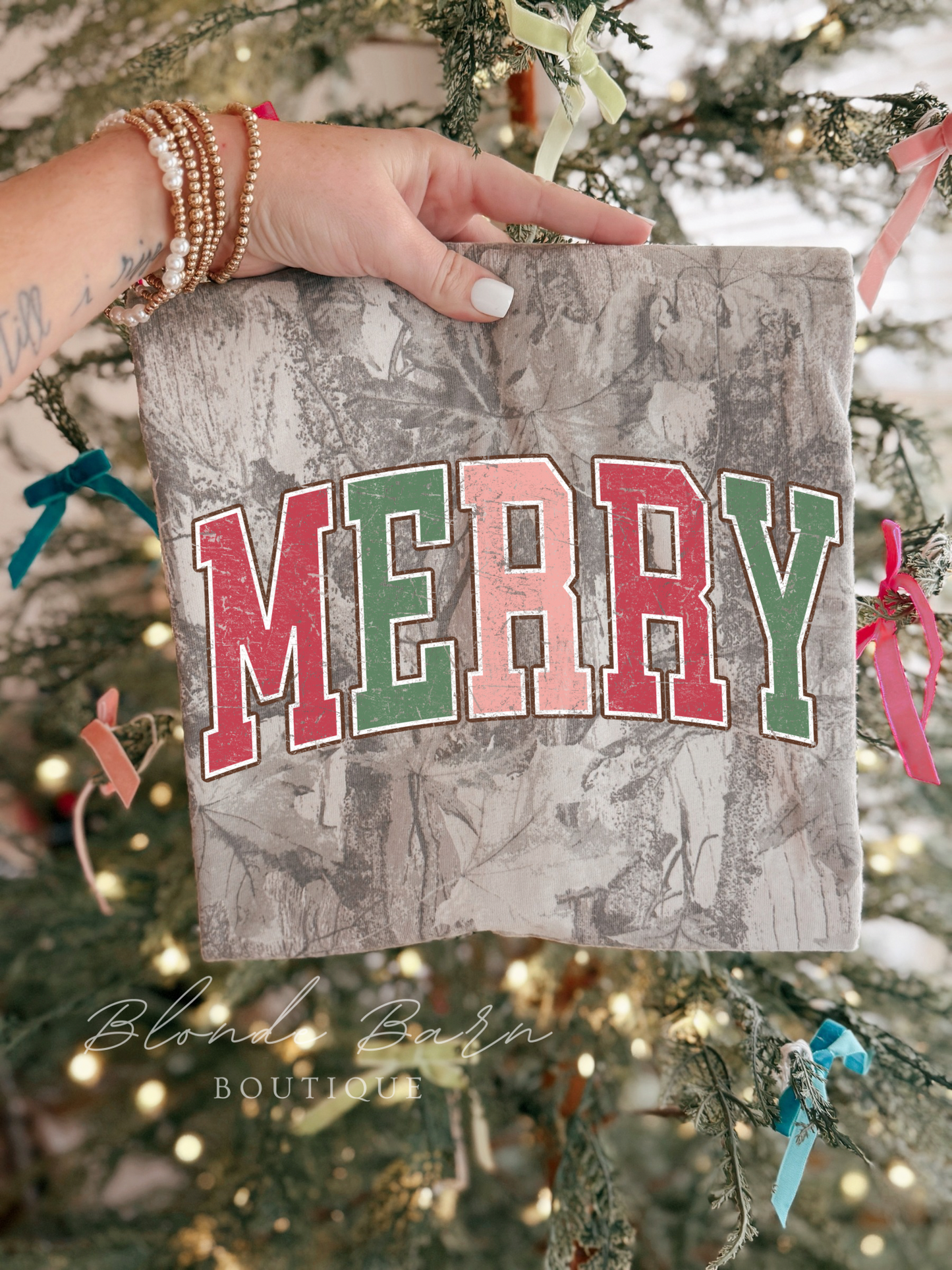 CAMO MERRY CHRISTMAS TEE