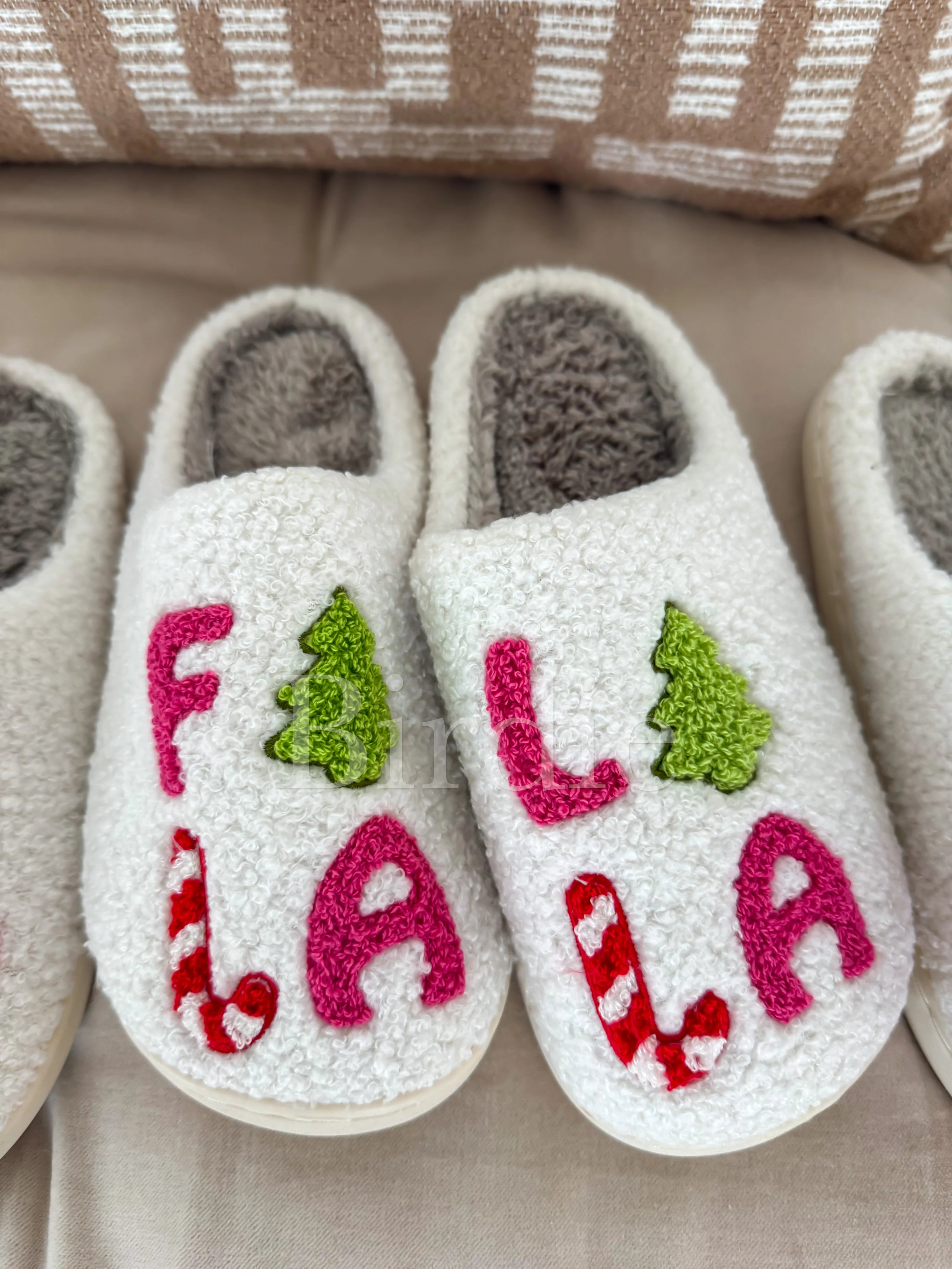 FA LA LA LA CHRISTMAS SLIPPERS