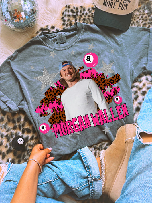 LEOPARD PINK MORGAN WALLEN PEPPER TEE