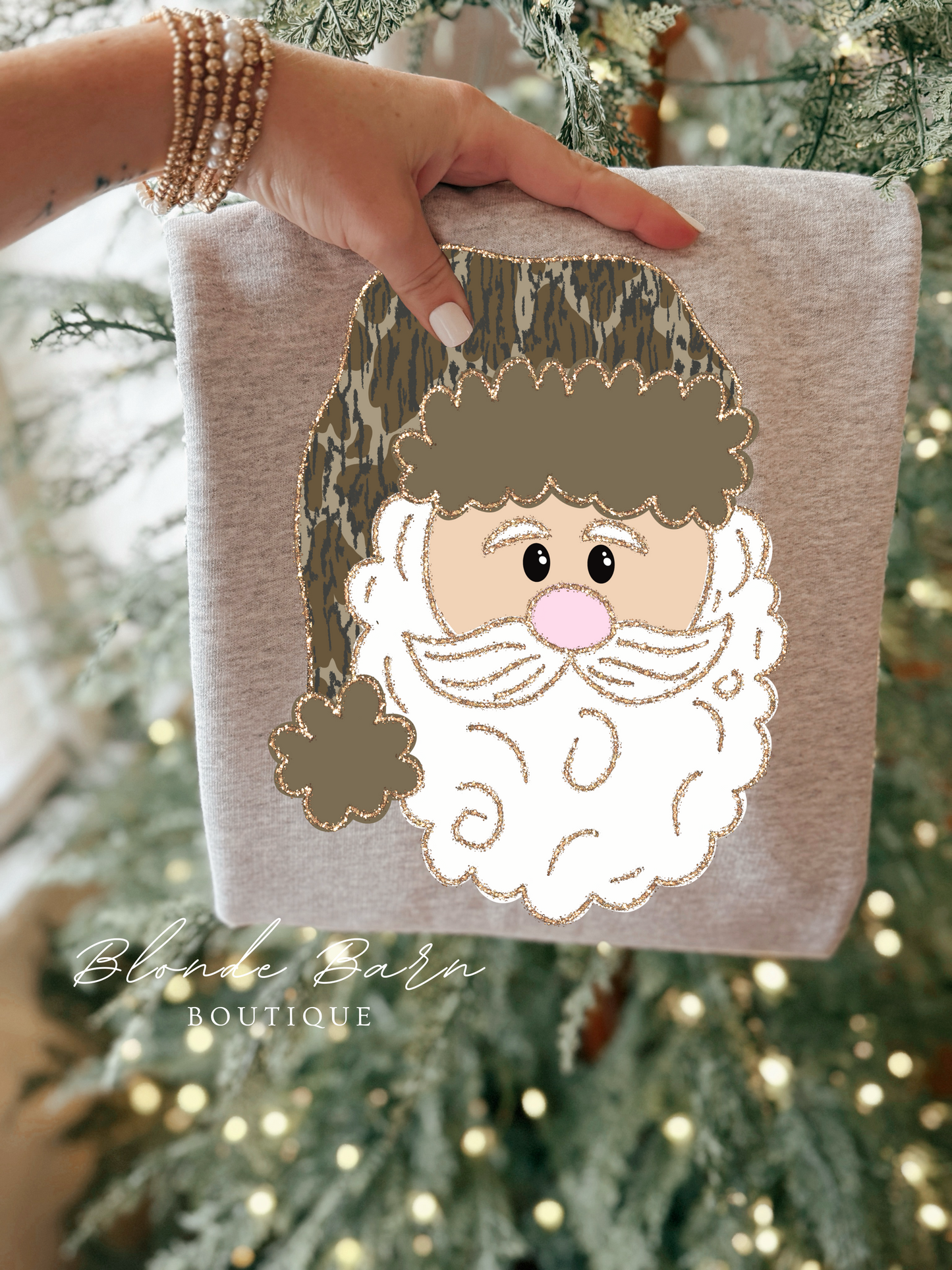 BOTTOMLAND CAMO SANTA CREW