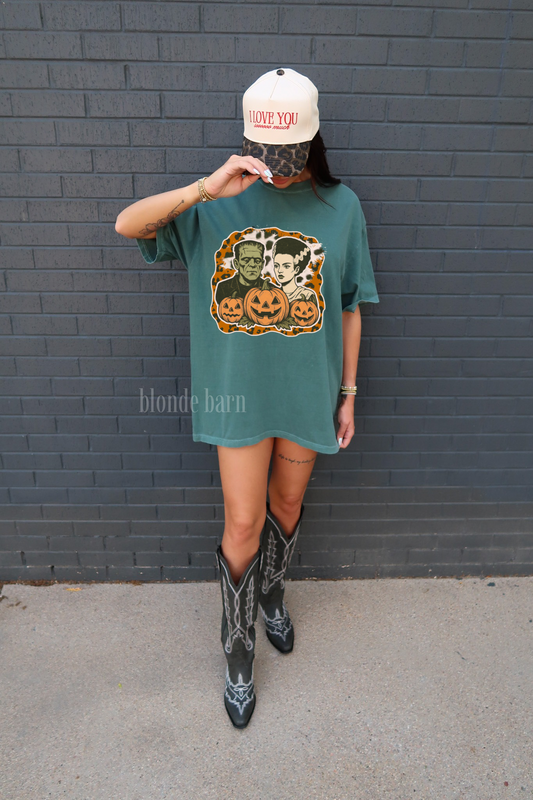 LEOPARD FRANKENSTEIN BLUE SPRUCE TEE