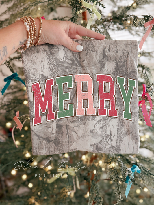 CAMO MERRY CHRISTMAS TEE
