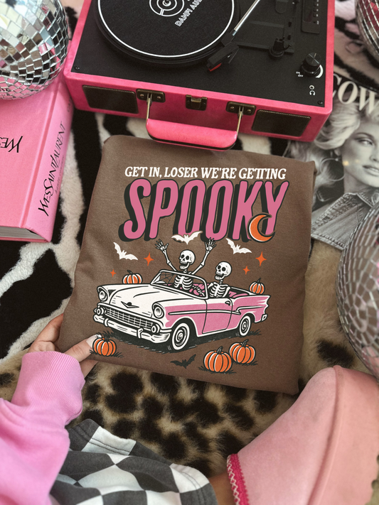 GET IN LOSER SPOOKY SKELETON ESPRESSO TEE