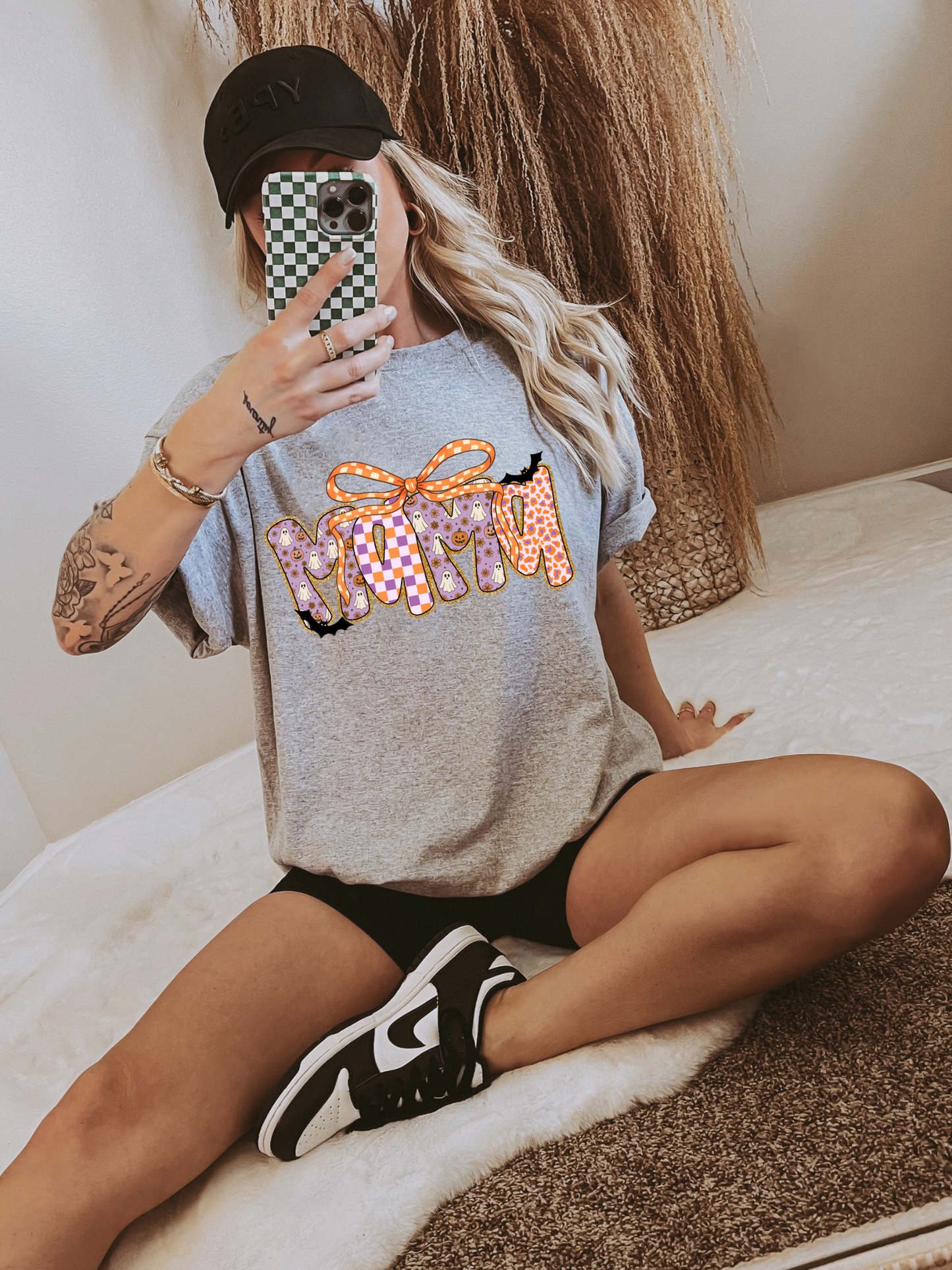 COQUETTE SPOOKY MAMA SPORT GRAY TEE