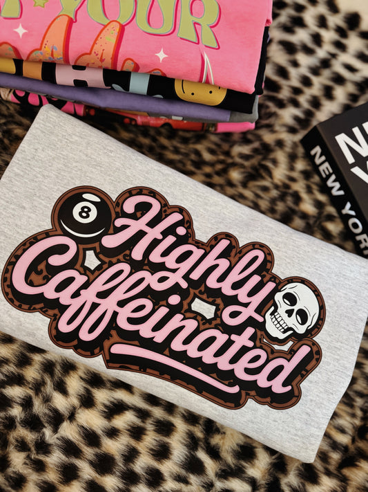 RETRO LEOPARD HIGHLY CAFFEINATED ASH GREY CREW