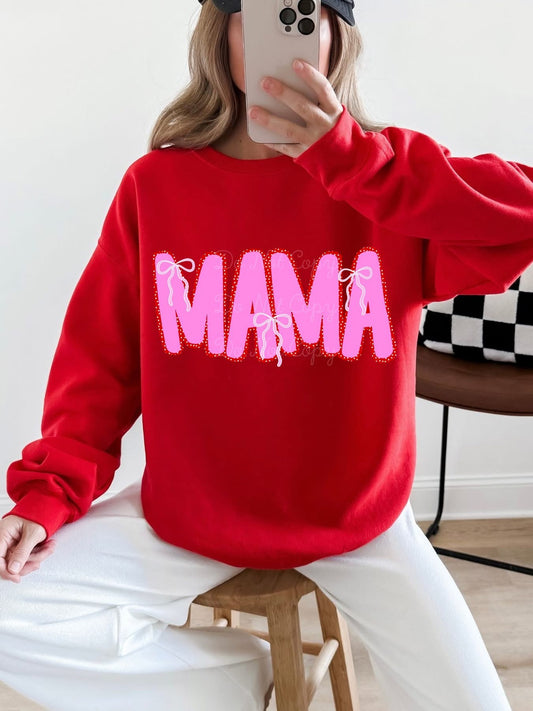 MAMA BOWS VALENTINES CREWNECK