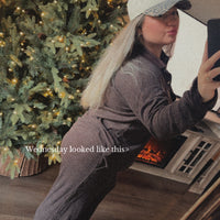 COZY CABIN MOCHA RIBBED LOUNGE SET