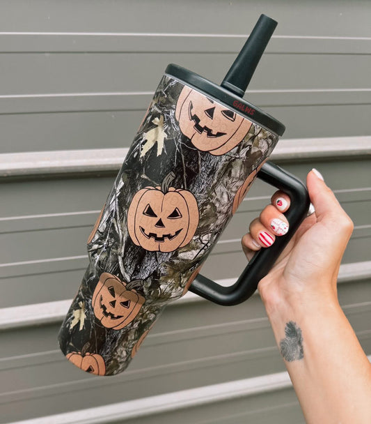 CAMO PUMPKIN TUMBLER