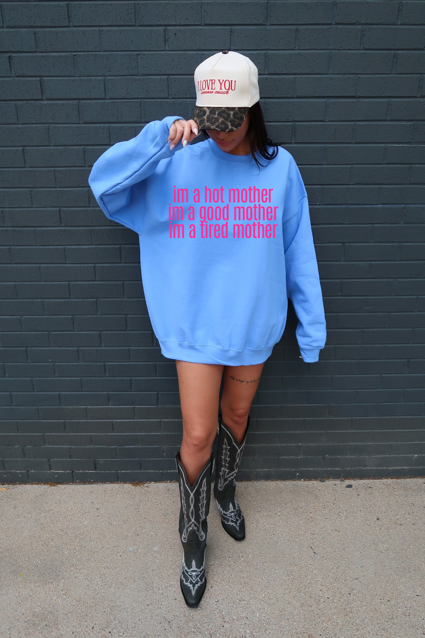 IM A MOTHER BLUE CREW